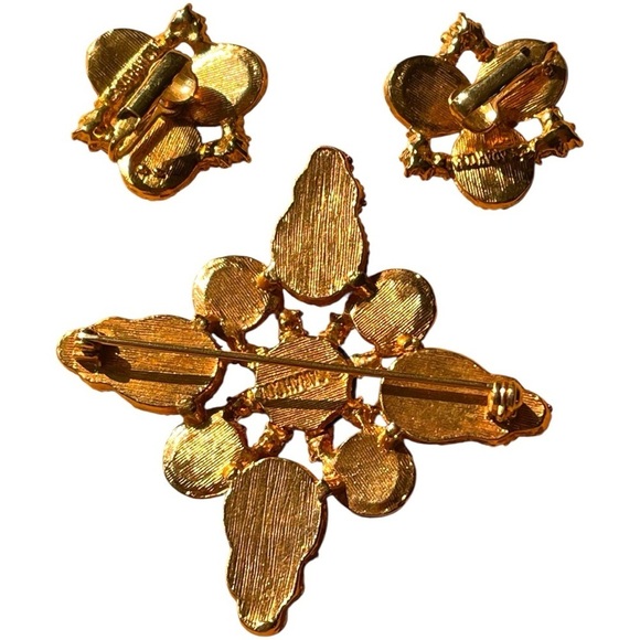 Sarah Coventry Americana brooch and clip on earring set, from the early 1970’s - Picture 5 of 7